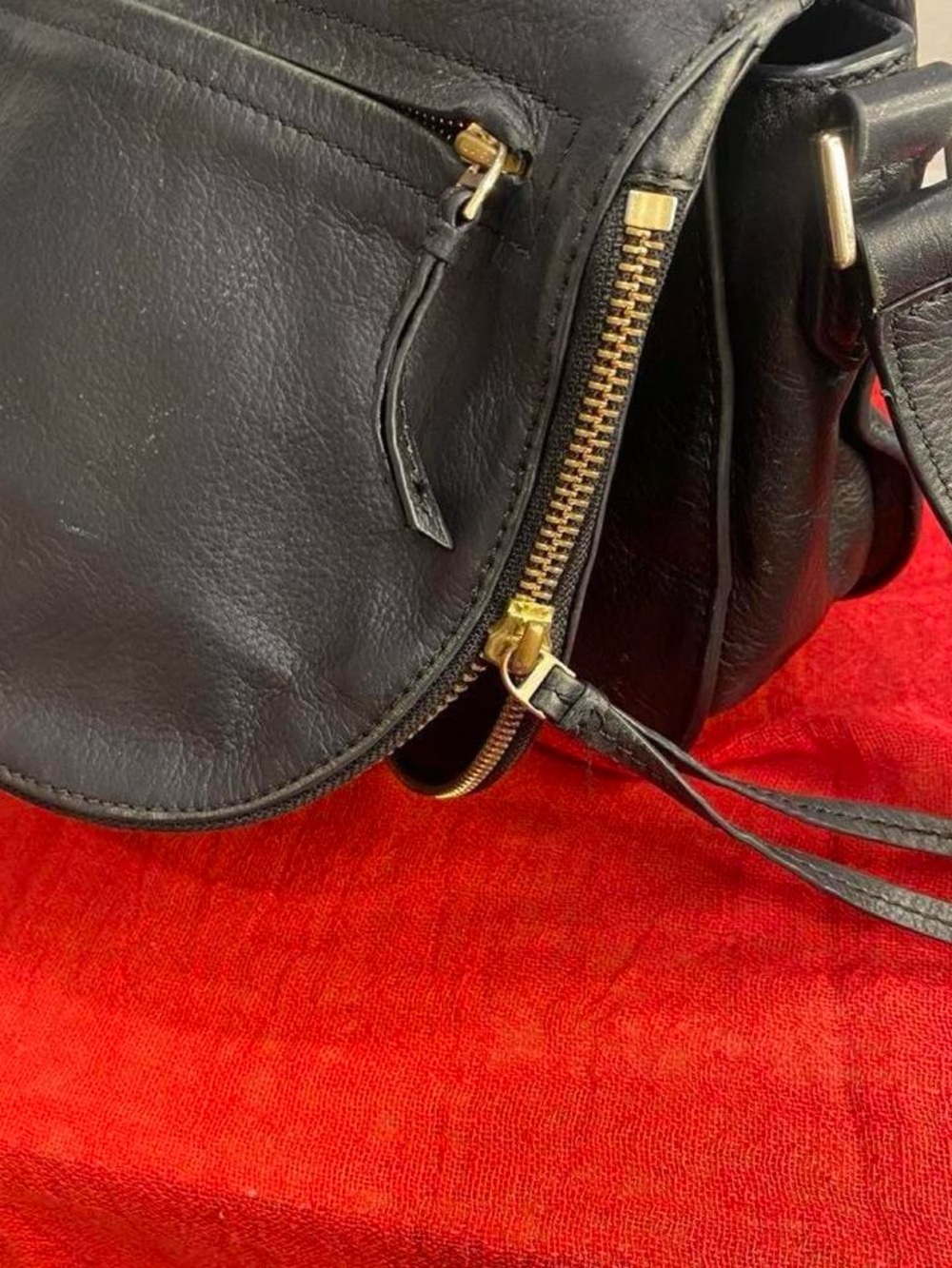 Tory Burch Black Leather Crossbody with Gold Logo Accent - Picture 4 of 8